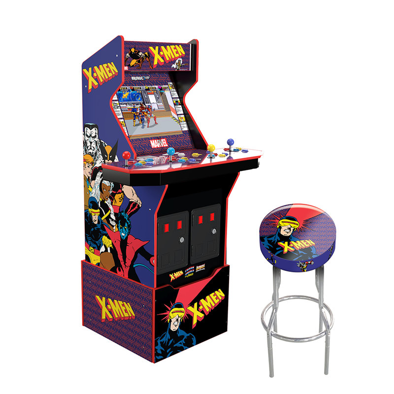 Arcade1Up X-Men 4-player Arcade with Riser, Exclusive Stool, and Light-Up  Marquee